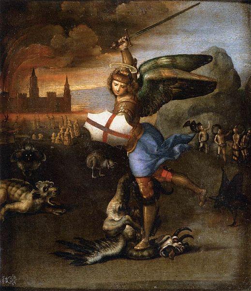 RAFFAELLO Sanzio St Michael and the Dragon